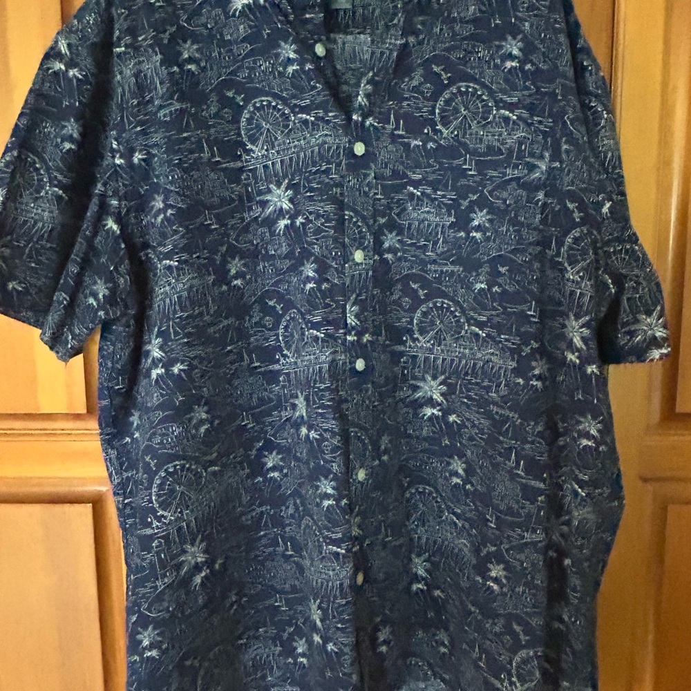 Old Navy Blue Patterned Men's Shirt